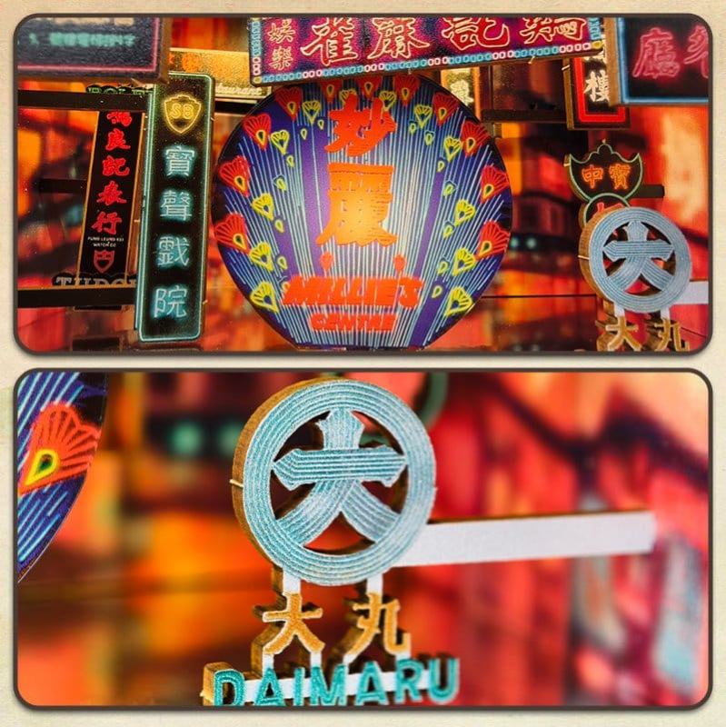 Book Nook Hong Kong Neon Light 13 x 17 cm 9