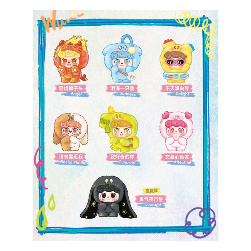 QKid: Emotional Hairy Monsters Series Blind Box figure 12 - 14 cm Display (6) 1