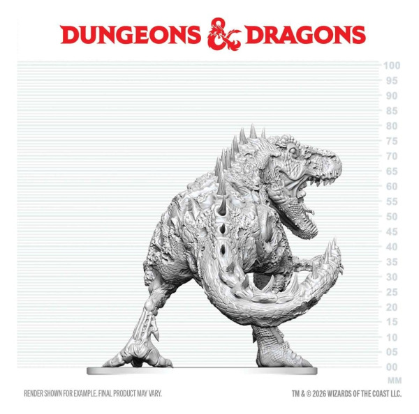 Dungeons & Dragons Nolzur's Marvelous Miniatures Unpainted Miniature Tyrannosaurus Zombie 20 cm 1