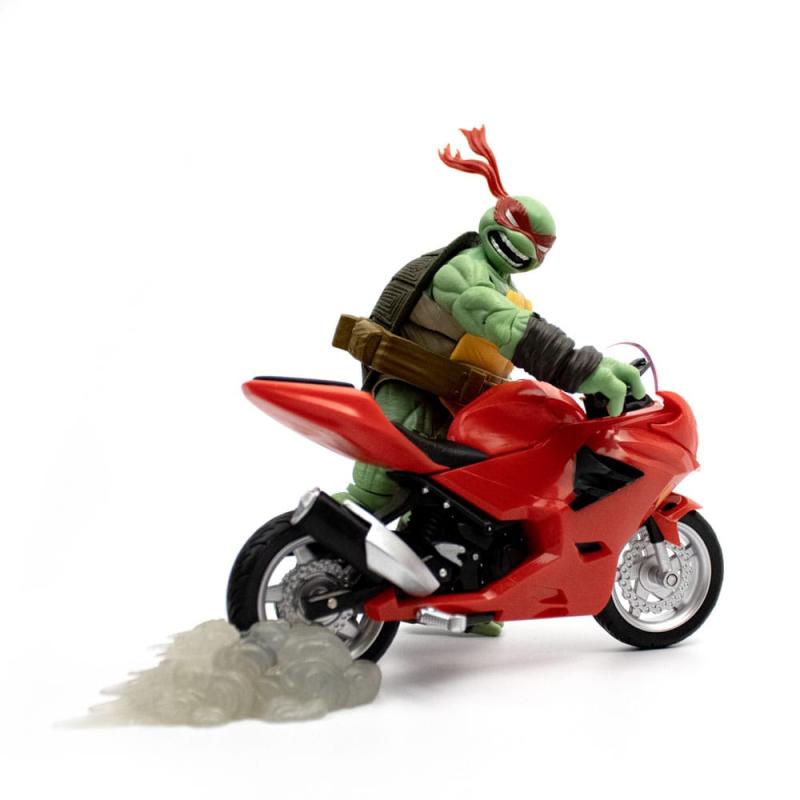 Teenage Mutant Ninja Turtles BST AXN Action Figure with Vehicle Raphael with Motorcycle (IDW Comics)