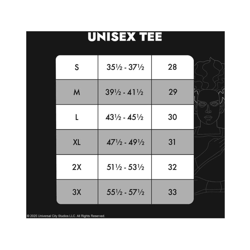 Universal Monsters by Loungefly Tee T-Shirt Unisex Bride of Frankenstein Size M 2