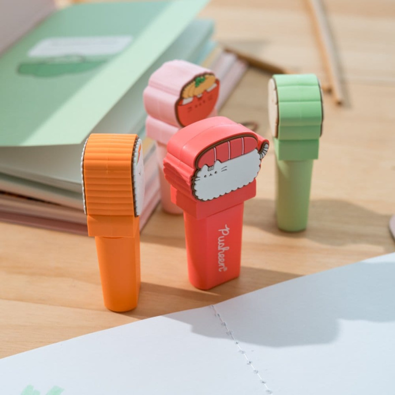 Pusheen Highlighters with Topper Sushi Roll Set of 4 1