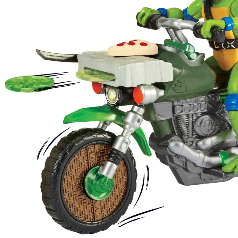Teenage Mutant Ninja Turtles: Mutant Mayhem Drive N Kick Action Figure Leonardo & Motorcycle 11 cm 3