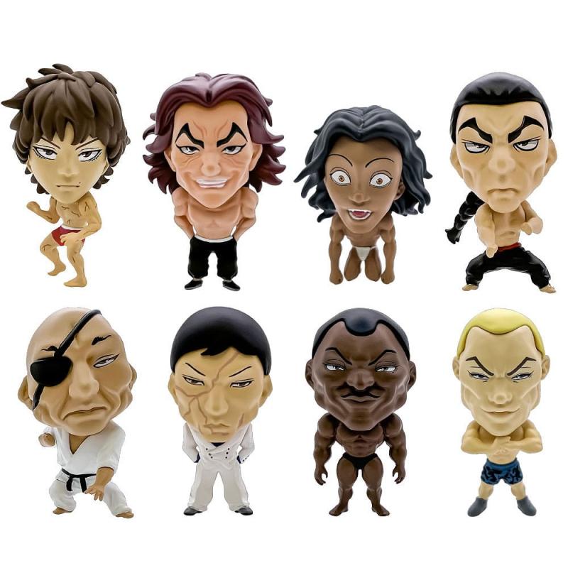 Baki Hanma 16d Collectible Figure Collection PVC Figures 8-Pack Baki Hanma 6 cm