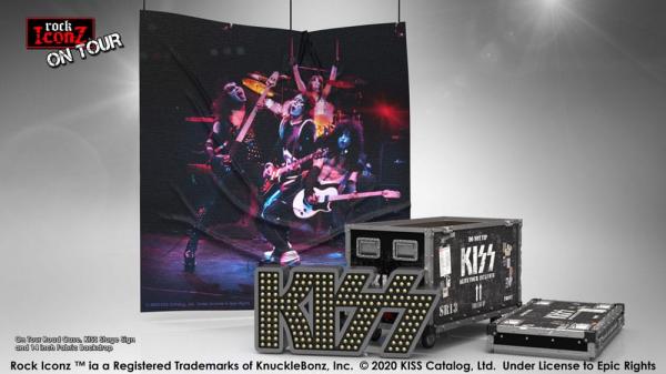 Kiss Rock Ikonz On Tour Road Case Statue + Stage Backdrop Set Alive! Tour 4