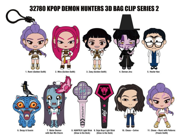 KPop Demon Hunters 3D PVC Bag Clips Series 2 Display (24) 2