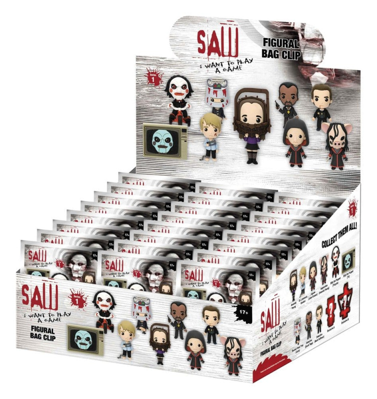 Saw 3D PVC Bag Clips Series 1 Blind Bag Display (24) 1