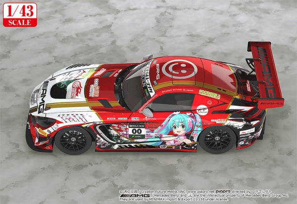 Hatsune Miku GT Project Vehicle 1/43 Mercedes-AMG Team Good Smile 2019 Suzuka 10Hours Ver. 11 cm 3