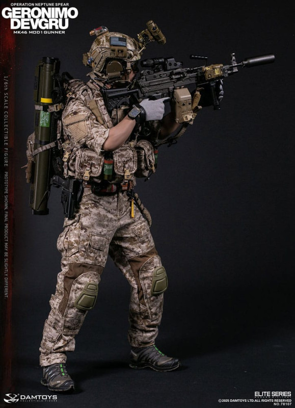 Modern Military Action Figure 1/6 Geronimo Devgru - MK46 MOD1 Gunner (Operation Neptune Spear) 30 cm 2