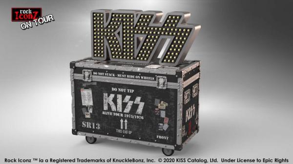 Kiss Rock Ikonz On Tour Road Case Statue + Stage Backdrop Set Alive! Tour 3