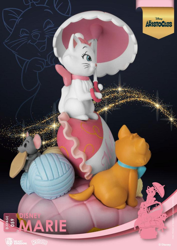 Disney Classic Animation Series D-Stage PVC Diorama Marie 15 cm 5