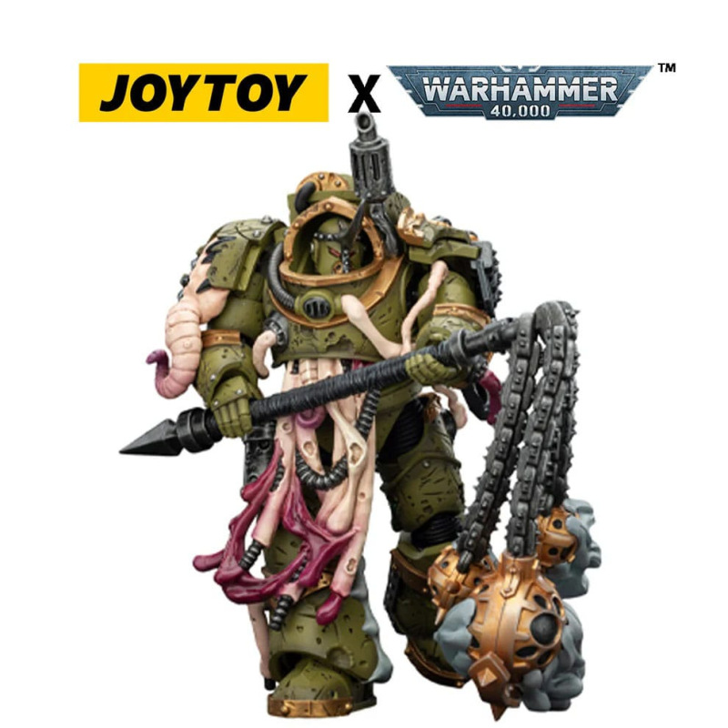 Warhammer 40,000 Action Figure Death Guard Blightlord Terminator 2 with Flail of Corruption 14 cm 3