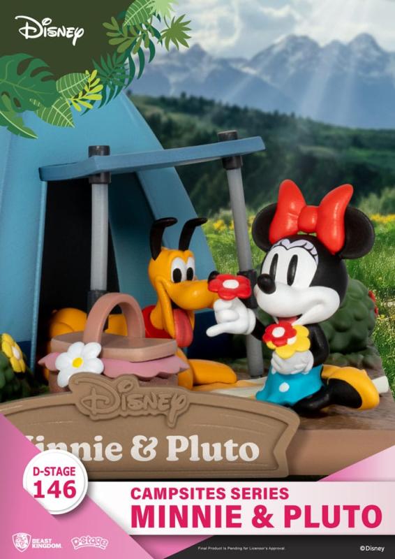 Disney D-Stage Campsite Series PVC Diorama Mini & Pluto 10 cm