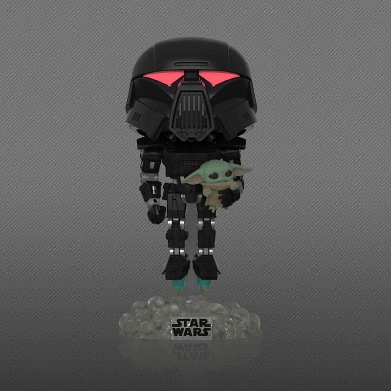 Star Wars: Mandalorian POP! Vinyl Figure Dark Trooper w/Child(GW) 9 cm