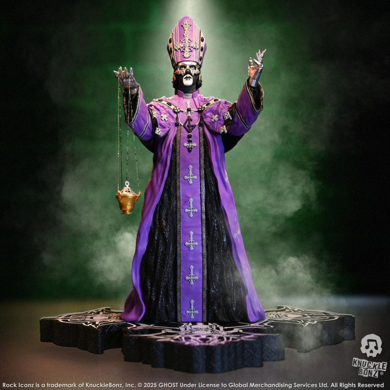 Ghost Rock Iconz Statue Papa V Perpetua Purple Robes 22 cm 7