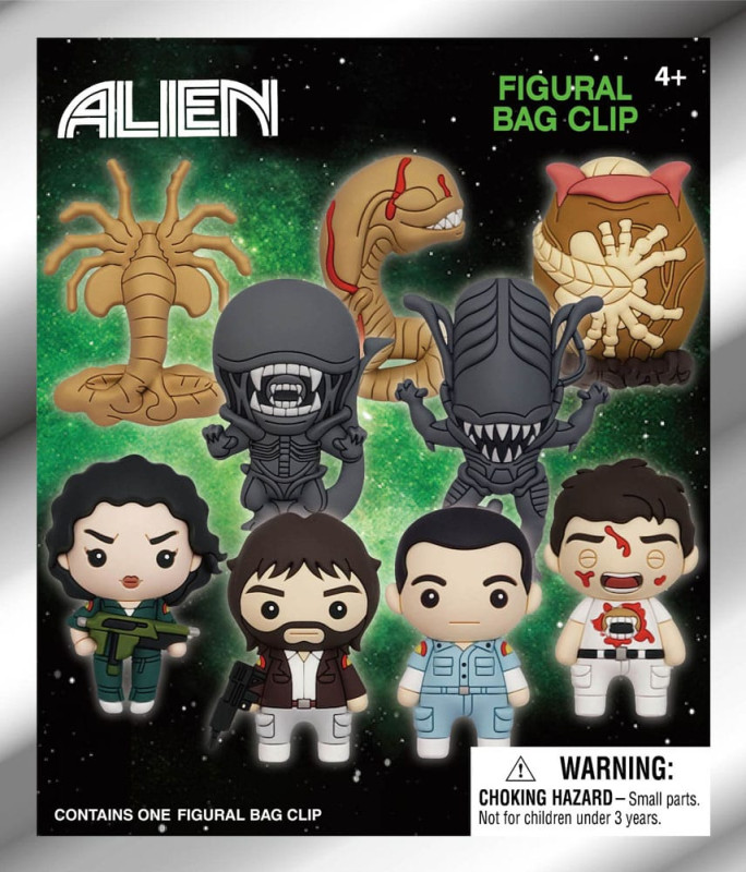 Alien 3D PVC Bag Clips Series 1 Display (24) 1
