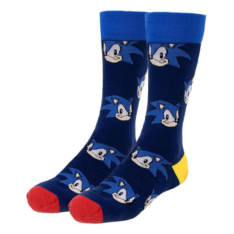 Sonic the Hedgehog Socks Sonic Face Assortment (6)