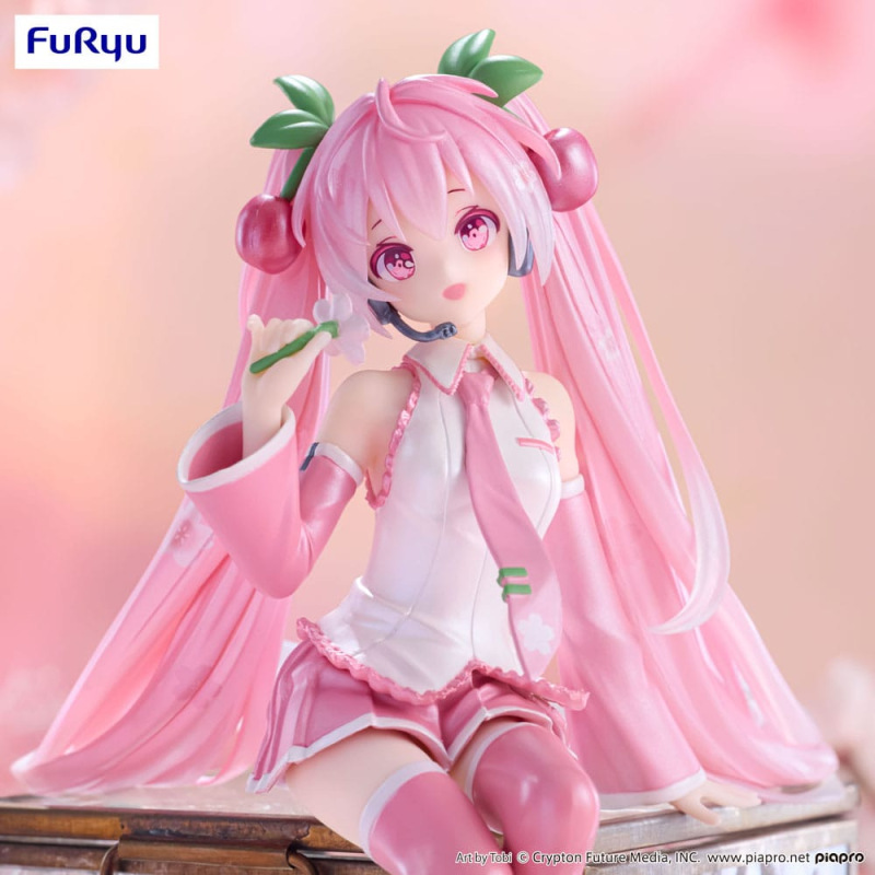Hatsune Miku Noodle Stopper PVC Statue Sakura Miku 2024 Pearl Color Ver. 15 cm 1