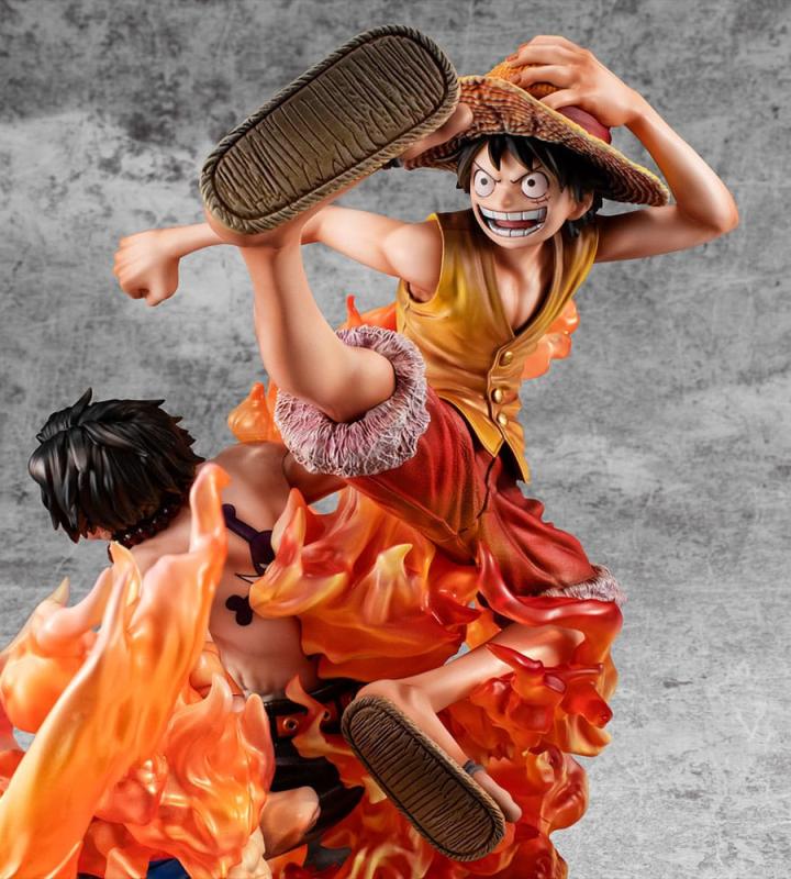 One Piece P.O.P NEO-Maximum PVC Statue Luffy & Ace Bond between brothers 20th Limited Ver. 25 cm