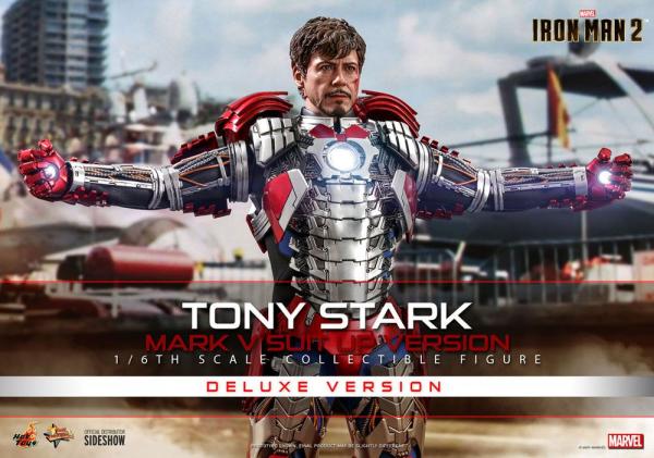 Iron Man 2: Tony Stark (Mark V Suit Up Version) Deluxe 1/6 Action Figure - Hot Toys