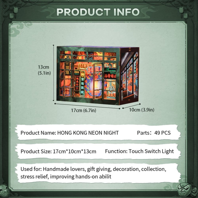 Book Nook Hong Kong Neon Light 13 x 17 cm 11