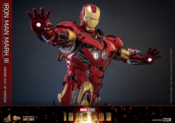 Iron Man Movie Masterpiece Diecast Action Figure 1/6 Iron Man Mark III (Armor Suit Up Version) 32 cm 12