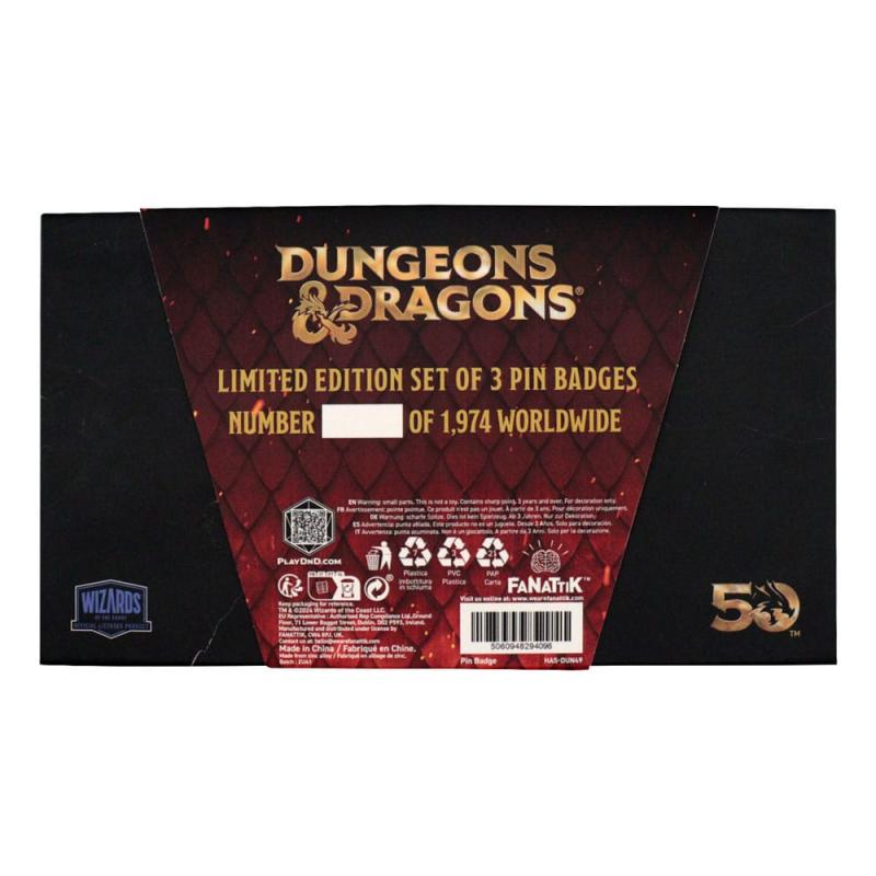 Dungeons & Dragons Pin Badge Set 50th Anniversary