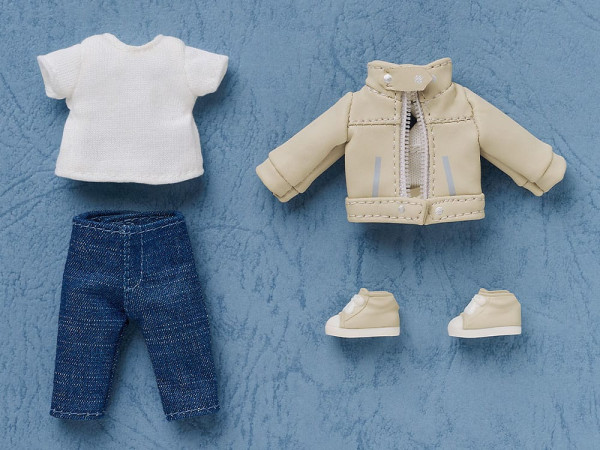 Nendoroid Doll Figures Outfit Set: Leather Jacket (Ivory) 1