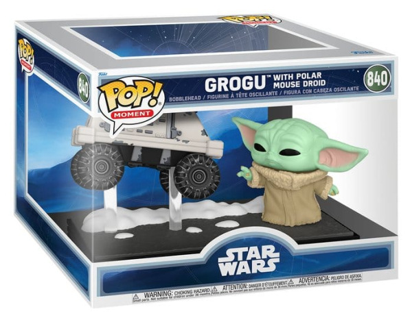 Star Wars: The Mandalorian and Grogu POP! Moment Vinyl Figures Grogu with Polar Mouse Droid 9 cm 2