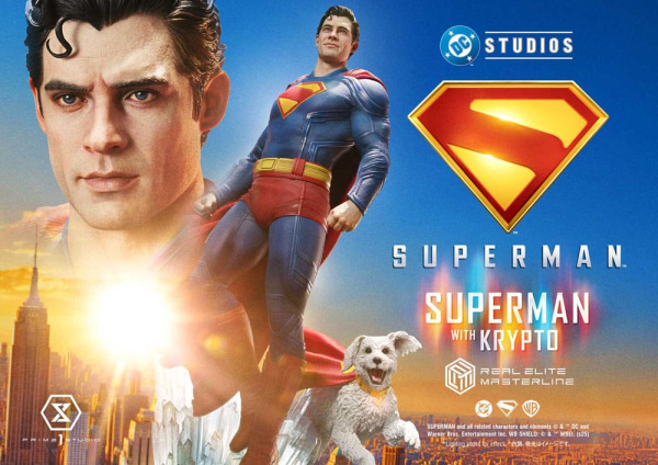 Superman (2025) Real Elite Masterline Series Statue 1/3 Superman with Krypto 95 cm 1