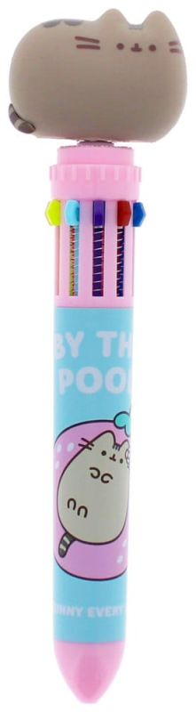 Pusheen Multi Colour Pen Spinny By The Pool Blue 1