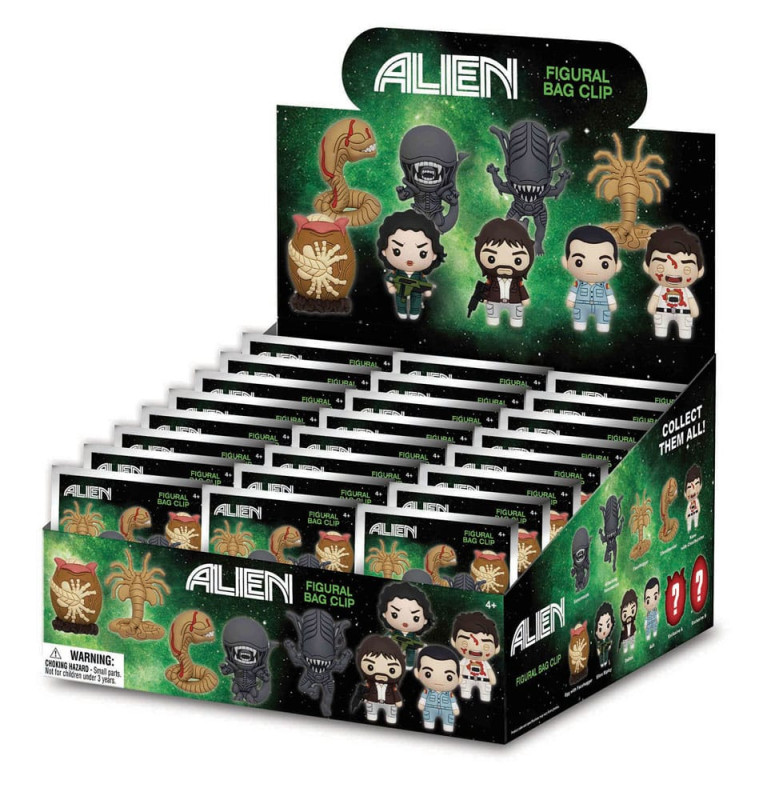 Alien 3D PVC Bag Clips Series 1 Display (24) 2