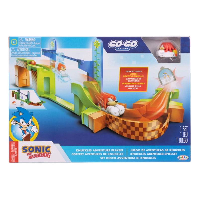 Sonic - The Hedgehog Go Go Racers Mini Figure Playset Launching ramps Sonic & Knuckles