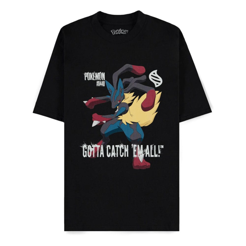 Pokémon Mega Evolutions T-Shirt Mega Lucario Gotta Catch Em All Size S