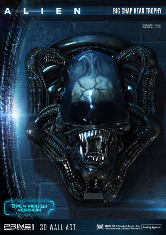 Alien: Warrior Alien Head Trophy Open Mouth Version - 3D  Wall Art  58 cm - Prime 1 Studio