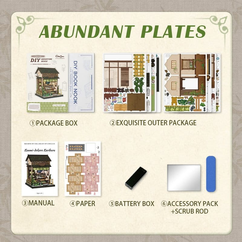 Miniature House Model Kit Kanmi-dokoro Kurihara 19 x 15 cm 5