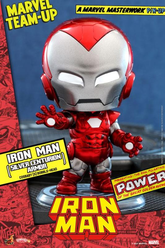Marvel Comics Cosbaby (S) Mini Figure Iron Man (Silver Centurion Armor) 10 cm