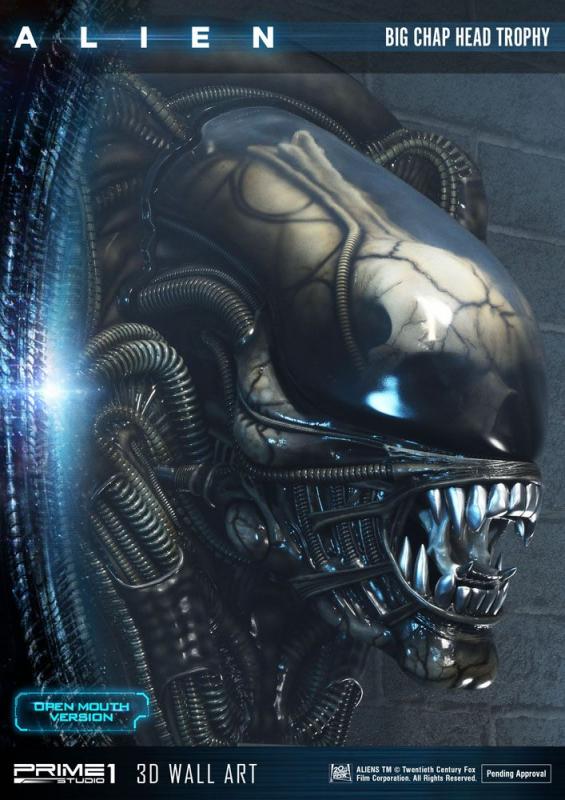 Alien: Warrior Alien Head Trophy Open Mouth Version - 3D  Wall Art  58 cm - Prime 1 Studio