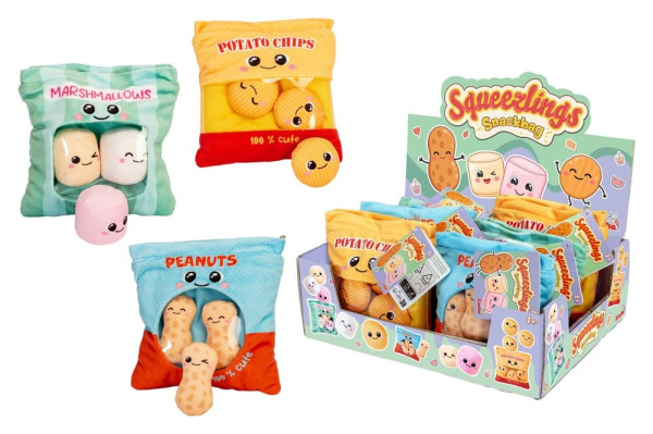 Squeezlings Plush Figure Snackbag 3-Pack Display (6) 7