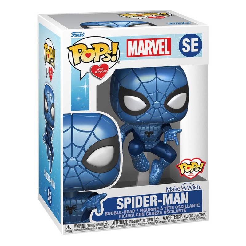 Marvel Make a Wish 2022 POP! Marvel Vinyl Figure Spider-Man (Metallic) 9 cm 1