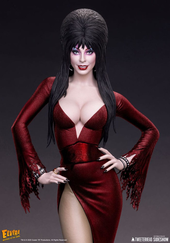 Elvira: Mistress of the Dark Maquette 1/4 Elvira (Red Glitter Dress) 48 cm 6