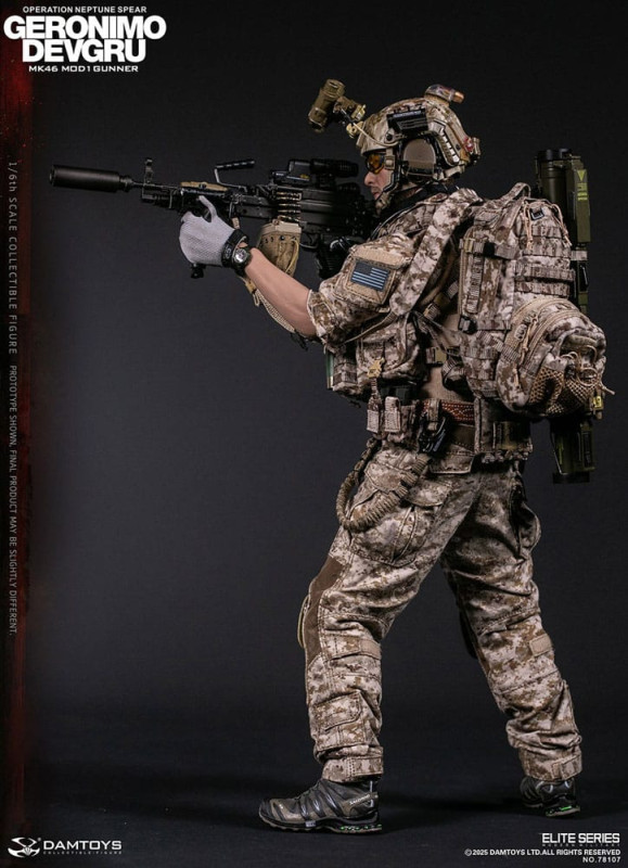 Modern Military Action Figure 1/6 Geronimo Devgru - MK46 MOD1 Gunner (Operation Neptune Spear) 30 cm 10