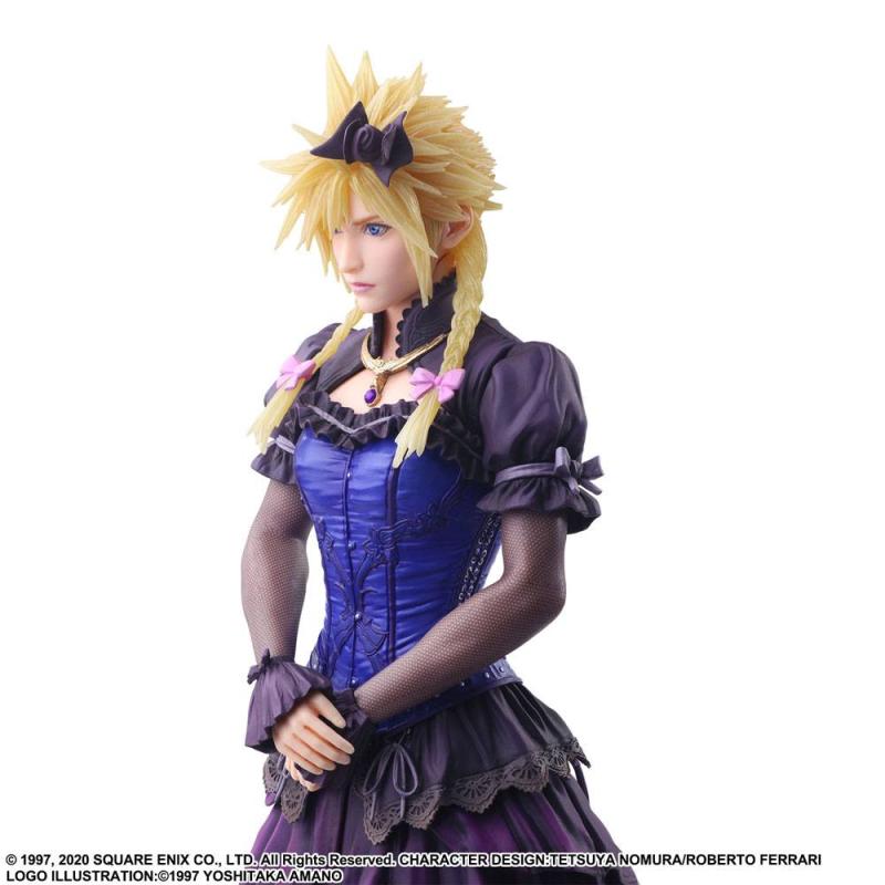 Final Fantasy VII Remake Static Arts Gallery Statue Cloud Strife Dress Ver. 28 cm 3