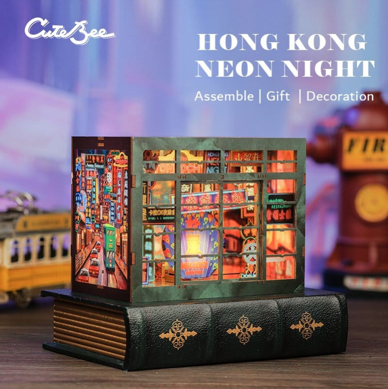 Book Nook Hong Kong Neon Light 13 x 17 cm 13
