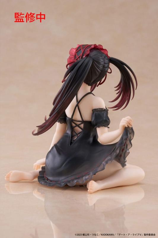 Date A Live V PVC Statue Desktop Cute Figure Kurumi Tokisaki Nightwear Ver. 13 cm