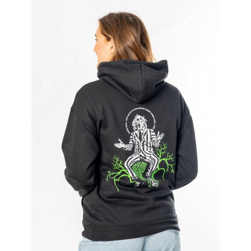 Beetlejuice Hooded Sweater Front Back World Tour Size S 4