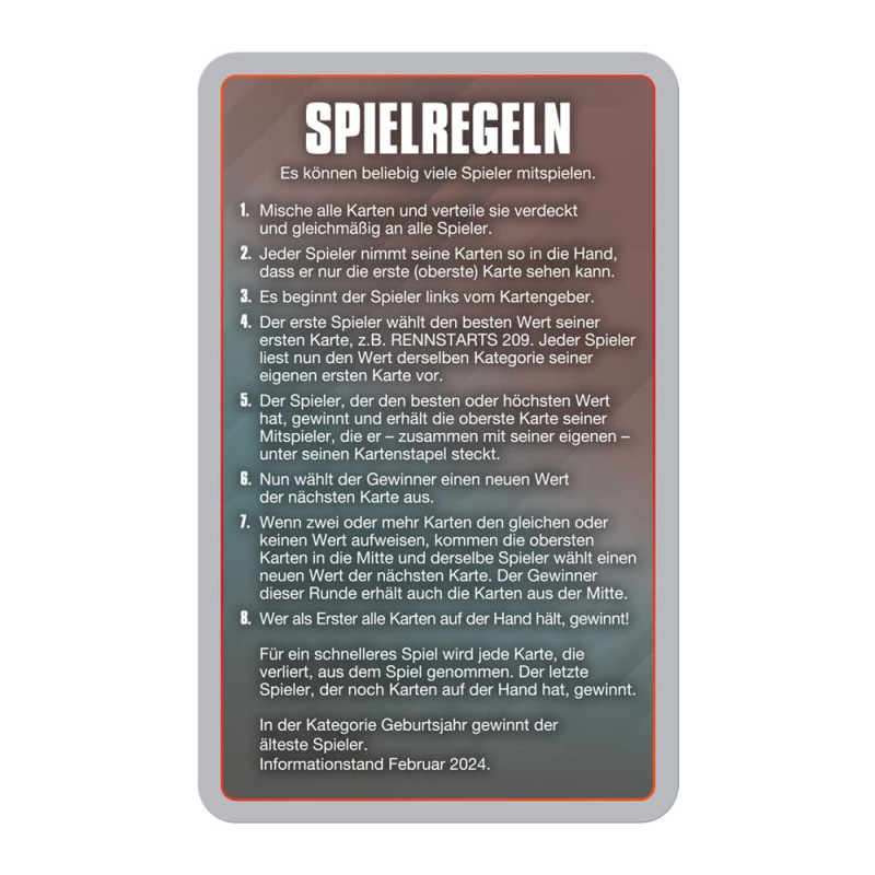 Grand Prix Helden Card Game Top Trumps Collectables *German Version* 9