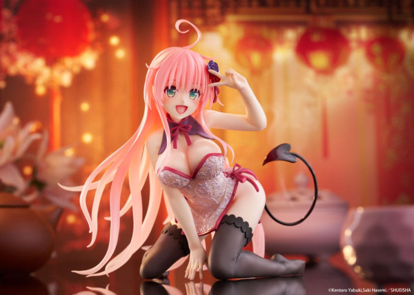 To Love-Ru Darkness PVC Statue Desktop Cute Figure Lala Chinese Dress Ver. 13 cm 10