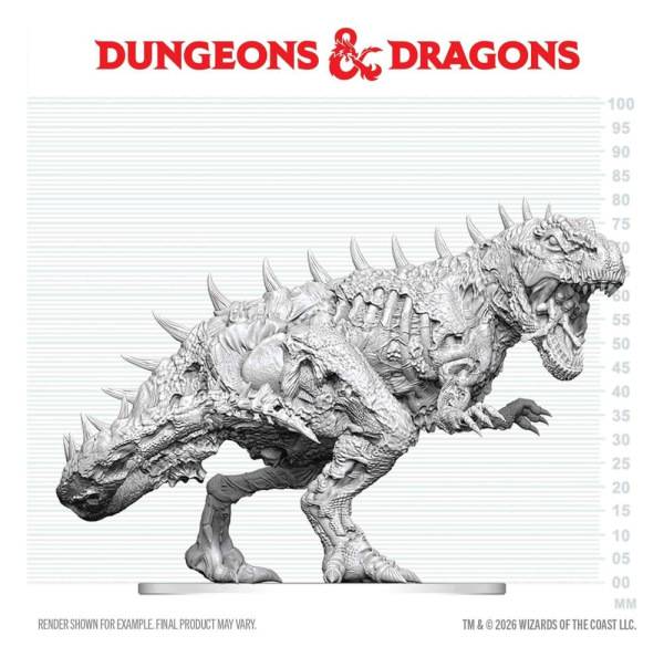 Dungeons & Dragons Nolzur's Marvelous Miniatures Unpainted Miniature Tyrannosaurus Zombie 20 cm 4