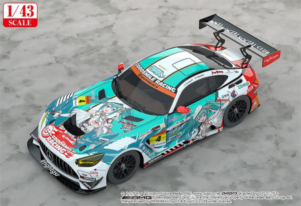 Hatsune Miku GT Project Vehicle 1/43 Good Smile Hatsune Miku AMG 2023 Season Opening Ver. 11 cm 1